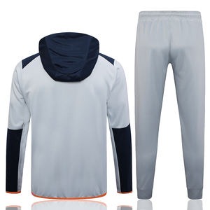 Conjunto de ropa deportiva de entrenamiento de fútbol para hombre con logotipo personalizado de gran venta, chándal impermeable con capucha, cremallera completa, media cremallera, Fútbol - Product Image 4