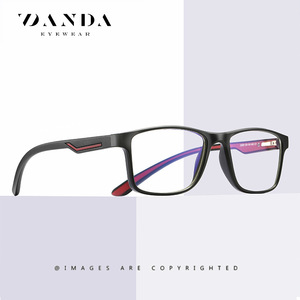Montures de lunettes rectangulaires à monture complète DANDA 2388, anti-lumière bleue, unisexe, légères, lunettes de mode - Product Image 1