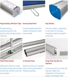 الأكثر مبيعًا خلفية إعلانية من الألومنيوم الكلاسيكي قابلة للسحب لافتة تسويقية Kakemono - Product Image 5