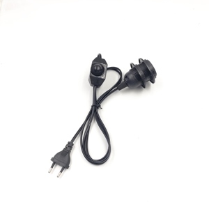 Regulador de intensidad negro <span class=keywords><strong>E27</strong></span> con interruptor de encendido/apagado de plástico con tornillo y entrada de CA - Product Image 5