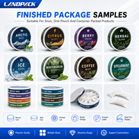 Chaîne de production entièrement automatique pour le remplissage, la scellage, le bouchonnage et l'étiquetage de sachets de snus buccal à la menthe fraîche en petites portions