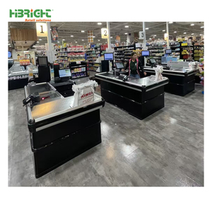 Heavy Duty Electric Grocery Checkout <b>Counter</b> with Motorized Conveyor Belt - Product Image 5