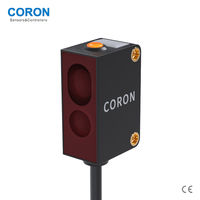 Interrupteur photoélectrique CORON GZ5-DTL4M TOF, capteur optique BGS, laser rouge LED, réflexion diffuse, 4m, sortie NPN, IP65, 12-24VDC, 1ms
