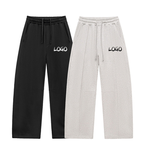 Großhandel Frühling und Herbst Custom Logo Sport Pure Cotton Elastic Band Casual Straight Leg Pants - Product Image 1