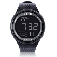 Jam Tangan Elektronik LED Pria Olahraga Selam Tahan Air 100M Sederhana Bahan Stainless Steel Resin Garansi 1 Tahun