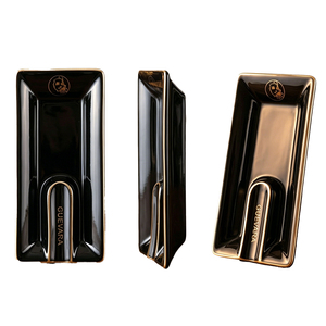 Cendrier à cigares en <span class=keywords><strong>céramique</strong></span> de luxe, personnalisé, mini, facile à nettoyer, avec logo <span class=keywords><strong>sur</strong></span> <span class=keywords><strong>mesure</strong></span>, cendrier décoratif pour bar à domicile, cendrier à cigares noir - Product Image 4