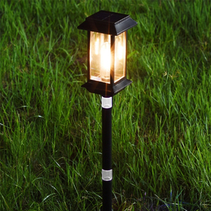 ไฟสวนพลังงานแสงอาทิตย์กลางแจ้งกันน้ำดีไซน์ใหม่ไฟสนามหญ้าเส้นใยทังสเตน LED แบบเสา