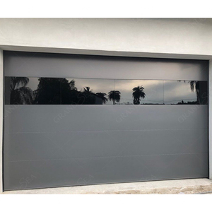 Dernier modèle de portes de <span class=keywords><strong>garage</strong></span> automatiques sectionnelles en acier galvanisé à panneaux noirs pour les maisons - Product Image 6