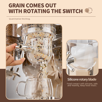 WINNERS Outils de service pour petit-déjeuner Distributeur de céréales sèches 4L Distributeur de noix avec base en acier inoxydable pour cafétéria d'hôtel