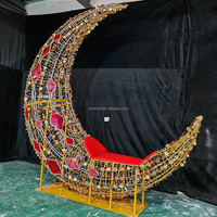 Décoration de fête de plein air, de centre commercial, de parc, de mariage, de l'Aïd, de l'Avent, de produits cadeaux pour enfants, lumières LED 3D, motif de lune, 2026