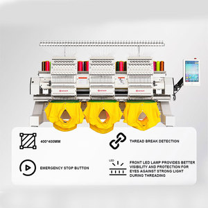 Máquina de Bordar Computarizada Industrial MYSEW de Tres Cabezas con Área Grande de 400x400mm y 16 Idiomas - Product Image 3