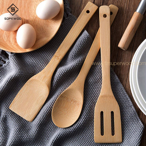 Bộ 5 miếng đa chức năng Công cụ nấu ăn tre đồ dùng nhà bếp thiết lập - Product Image 5