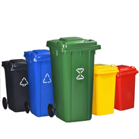 Vente en gros poubelle en plastique 120L 240L poubelle poubelle bennes à ordures conteneur à déchets poubelle alimentaire poubelle de recyclage