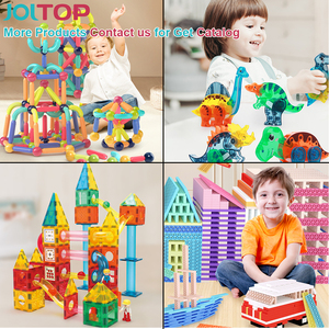 JOJTOP 2024 nueva gran oferta OEM ODM personalizado <span class=keywords><strong>100</strong></span> Uds anillo magnético pista coche y juego de bloques de construcción juguetes educativos para niños - Product Image 5
