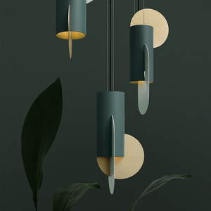 Lampadario Moderno in Acciaio Inox Stile Macaron, Altezza Regolabile, Design Geometrico Colorato per Camera da Letto, Cucina, Stanza dei Bambini - Product Image 4