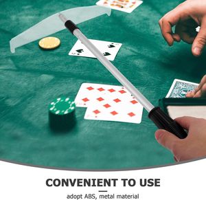 Accessoires de croupier de <span class=keywords><strong>roulette</strong></span> télescopique, râteaux à jetons en acrylique pour collectionneur de jetons de poker, jeux pour soirée de jeux, présentoirs - Product Image 5