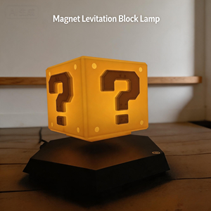 Desktop Magnetic Levitating Block LED Light Yellow Block Gadgets <b>Switch</b> Control Creative Floating <b>Lamp</b> for Kids' Gift Art Decor - Product Image 3