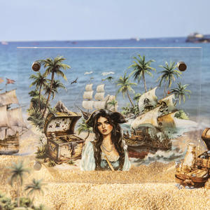 20 pegatinas por paquete, serie de viajes náuticos, manual de paisaje marino, pegatinas de Material decorativo - Product Image 2