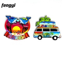 Gros Souvenirs de Tourisme Surf Van MDF Aimant de Réfrigérateur Florida Beach Miami Aimant de Réfrigérateur Aimant de Réfrigérateur