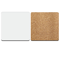 Sous-verres à sublimation vierges en MDF avec support en liège, carrés et ronds, pour boissons, décoration intérieure et cuisine Deco100