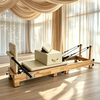 Reformer de Pilates en chêne de luxe avec accessoires complets, équipement de Pilates professionnel en bois massif pour studio commercial