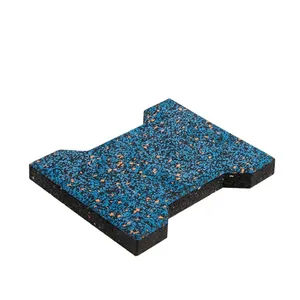 High density Rubber Bricks Wear-resistant outdoor interlocking dog bone rubber Anti-skid recycled rubber bricks