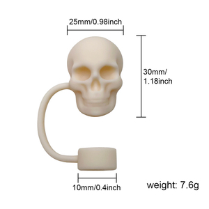 Cute <strong>Straw</strong> Covers 10mm Silicone Reusable Drinking <strong>Straw</strong> Toppers <strong>Funny</strong> Tumbler Accessories for Halloween Christmas Gifts - Product Image 4