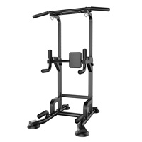 ATHSPO Tour de musculation autoportante avec barres de traction et dips, réglable en hauteur, double barre, équipement d'entraînement de force pour le haut du corps