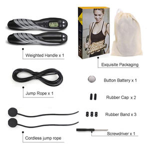 Corde à sauter électronique de comptage à domicile Fitness poids numérique calories temps réglable corde à sauter - Product Image 3