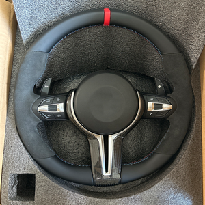 Volante de coche de cuero Alcantara para <span class=keywords><strong>BMW</strong></span> F01F02 F03F04 F06 F07F10 F11 F12 F15 F16 F18 F20 F25 F26 F30 F32 E60 M3 M5 M6 - Product Image 5
