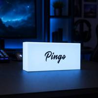 Kotak Lampu Akrilik RGB Backlit Kustom untuk Ruang Gaming, Toko, Taman - Dekorasi Latar Belakang Streaming Iklan Berwarna Penuh yang Dapat Dipersonalisasi