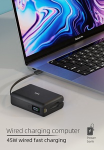 แบตเตอรี่สำรองขนาดมินิ10000มิลลิแอมป์ต่อชั่วโมงแบบพกพาชาร์จเร็วแบตเตอรี่สำรองพร้อมจอแสดงผลดิจิตอลในตัวสายพาวเวอร์แบงค์สำหรับโทรศัพท์ - Product Image 4