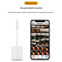 Adaptador de Lector de Tarjetas para Cámara, Cable de Datos OTG con USB3.2 Gen2 Tipo-C Externo para iPad, Tarjetas SD/TF
