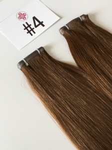 Extensions de cheveux humains en PU en gros, double trame, coupables, trame invisible, ondulations naturelles, ondulations profondes, personnalisables, marque privée, ODM - Product Image 1