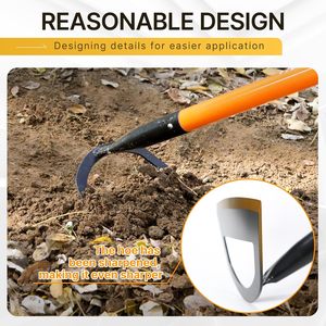 57 inci tugas berat kebun cangkul serat kaca tahan lama menangani Scythe dengan pegangan panjang untuk penyiangan dan berkebun - Product Image 2