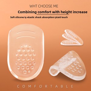 Cuscinetto per Tallone Trasparente Autoadesivo Antiurto, Mezza Misura, Massaggiante, Confortevole, per Aumentare l'Altezza, Sportivo, Anti-Dolore al Tallone - Product Image 4