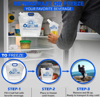 Pichet de rangement en plastique transparent PLA de qualité alimentaire sans BPA sac de boisson de 1 gallon sac de récipient d'eau pliable de qualité supérieure emballage personnalisé