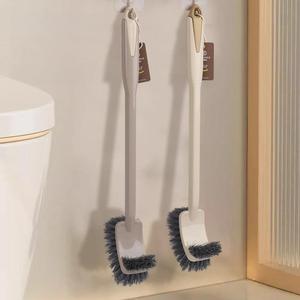 Brosse de toilette portable en plastique PP durable à long manche, brosse de nettoyage de toilette, brosse multifonction - Product Image 3
