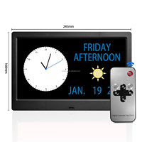 Horloge Murale Personnalisable de Prière Islamique Athan Azan, Horloge IPS 10 Pouces Numérique Calendrier Journalier avec Application de Prière