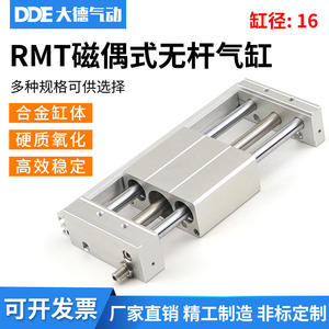 Cilindro de Pistón de Acero Inoxidable sin Varilla con Acoplador Magnético RMT16x100/200/300/500/600/800, Núcleo de Bomba de Motor Neumático para Agricultura - Product Image 5