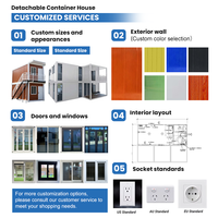 Ufficio Mobile per Cantieri e Modulo Dormitorio Temporaneo per Lavoratori, Casa Container Prefabbricata Smontabile