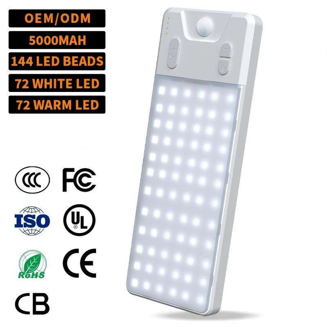 Wholesale ABS Wireless Magnetic USB Rechargeable LED Under Cabinet Lights with Motion Sensor for Wardrobe