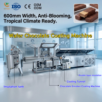 Machine à enrober le chocolat en acier inoxydable 304, résistante à la corrosion, facile à démonter, nettoyage simple par rinçage