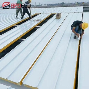 Insulation Water Proof Fire Proof 30mm to 200mm Thickness Polyurethane Pu Metal <strong>Roof</strong> Sandwich Panel for Steel Structure - Product Image 2