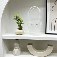 Sacs cadeaux en PET transparent en gros |   Commandes personnalisées acceptées pour les plantes, les fleurs et l'emballage de détail