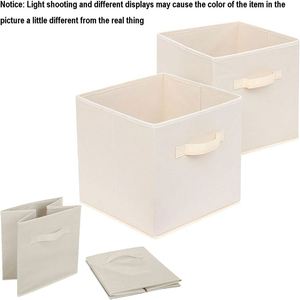 4008126 Pack Home <b>Shelf</b> <b>Basket</b> Collapsible Foldable Storage Cubes Clothing Organizer Space Saving Non Woven Storage Bin Box - Product Image 5