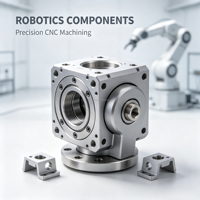 Pièces de précision pour robots industriels, composants mécaniques en acier inoxydable/aluminium usinés sur commande par CNC