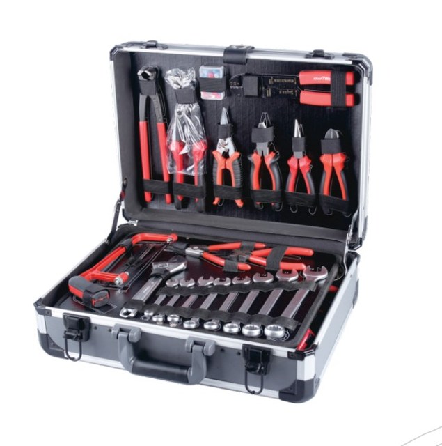 399 Pcs CRV Top Kraft Germany Multi Tool Kit Mechanic Tools Set in Portable Aluminium case