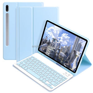 Étui magnétique pour clavier sans fil pour <span class=keywords><strong>Samsung</strong></span> Galaxy <span class=keywords><strong>Tab</strong></span> S9 S8 <span class=keywords><strong>S7</strong></span> 11 pouces S9 S10 <span class=keywords><strong>FE</strong></span> 10.9 Housse en cuir pour tablette avec clavier BT - Product Image 6