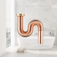 Filtre à soufflet en laiton, tuyau de drainage flexible pour évacuation des odeurs domestiques, salle de bain ou évier de cuisine